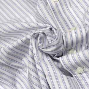 Come Up To The Studio shirt in cream, blue and white 4-season poplin