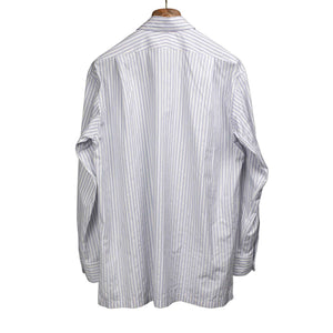 Come Up To The Studio shirt in cream, blue and white 4-season poplin