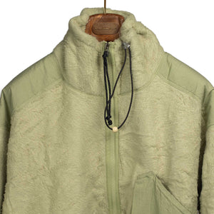 ESCEP Jacket in Mojave pistachio polar fleece with cotton panels