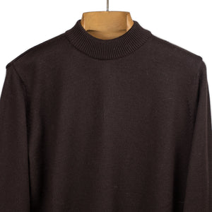 GRP FW25 Exclusive cropped crewneck sweater in brown merino wool