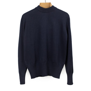 GRP FW25 Exclusive cropped crewneck sweater in navy blue merino