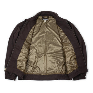 Monitaly FW25 CWE Blouson in Vicente brown wool flannel – No Man