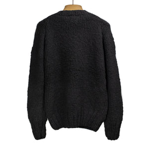 Monitaly FW25 Chamula hand-knit flag crewneck sweater in black