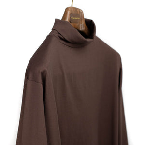 Kaptain Sunshine FW25 Turtleneck tee in brown Suvin cotton – No