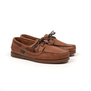 Paraboot SS26 Barth lace up boat shoes in oak brown tumbled  display picture 2