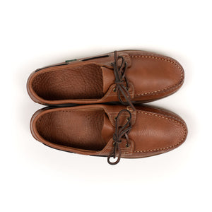 Paraboot SS26 Barth lace up boat shoes in oak brown tumbled  display picture 3
