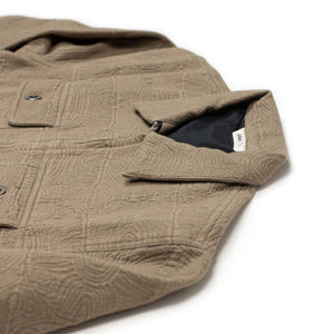 Zen garden mechanic jacket in taupe cotton (10th anniversary capsule)