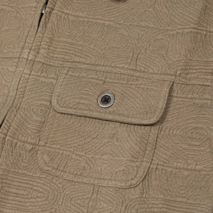 Zen garden mechanic jacket in taupe cotton (10th anniversary capsule)