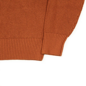 Crewneck sweater in rust pima cotton