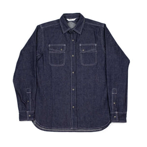 Crosscut western shirt in Indigo denim