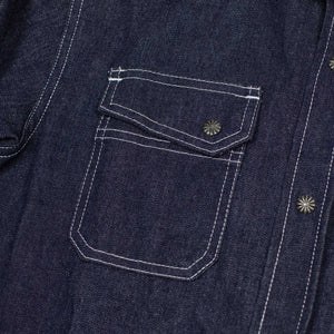 Crosscut western shirt in Indigo denim