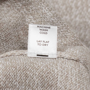 Knit t-shirt in natural marled cotton yarn