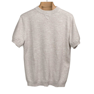 3sixteen Knit t-shirt in natural marled cotton yarn – No Man Walks