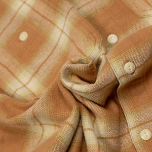 Utility shirt in orange shadow plaid flannel