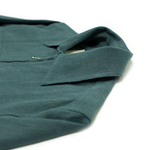 Vintage popover zip shirt in petrol ramie (Exclusive)