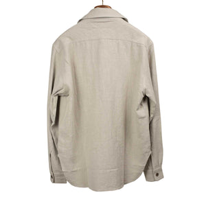 Vintage popover zip shirt in ecu ramie (restock)