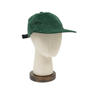 Beams Plus 6-panel baseball cap in Green corduroy – No Man Walks Alone