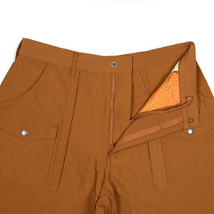 Bush shorts in rust nylon ripstop