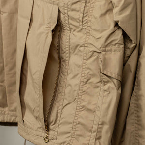 Fishing jacket in beige nylon