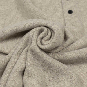 Knit polo in beige wool