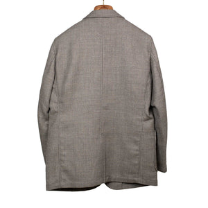 Single-breasted comfort jacket in grey double-cloth twill (separates)