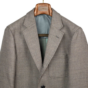 Single-breasted comfort jacket in grey double-cloth twill (separates)