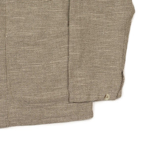 MIL chore coat in sand cotton linen canvas