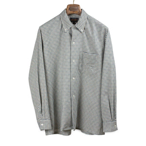 【新品未使用】everyone check button down shirt Beams Plus FW25 Button down shirt in natural, tan blue dobby check