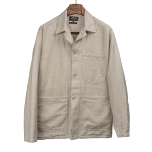 極美品 BEAMS PLUS 26SS MIL Chore Jacket L Beams Plus SS26 MIL chore coat in off white linen and cotton