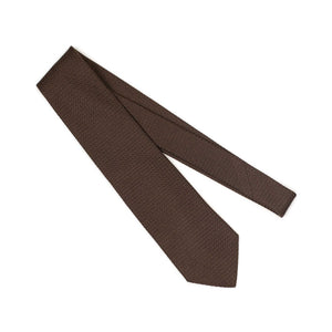 Grenadine tie in brown silk