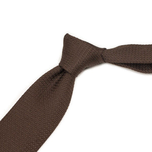 Grenadine tie in brown silk