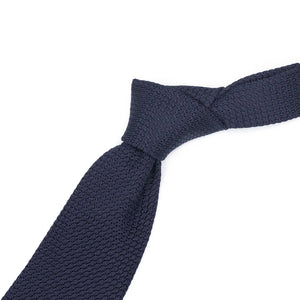 Grenadine tie in navy silk