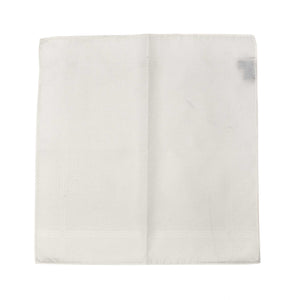 Cream silk pocket square
