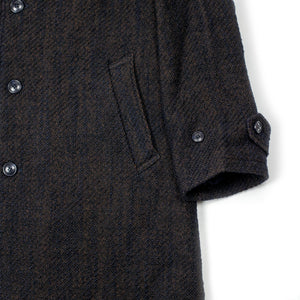 Blue Blue Japan FW25 Chester coat in mixed navy and gold roving