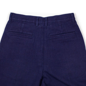 Blue Blue Japan FW25 Pleated trousers in indigo doublecloth