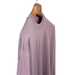Crewneck sweatshirt in Purple Grey silk and cotton jersey