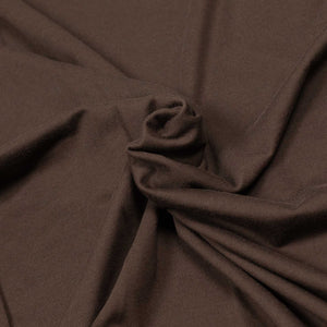 Mockneck sweatshirt in Dark Brown silk and cotton jersey