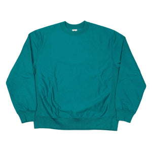 Soft and Hard crewneck sweatshirt in Emerald blue cotton