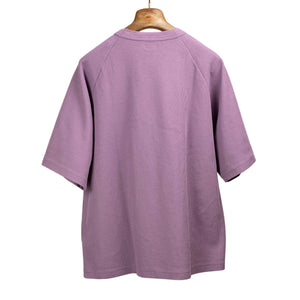 Rough and smooth thermal raglan tee in lilac cotton poly