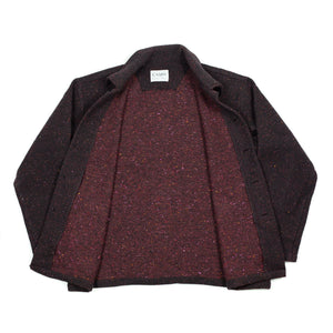 Exclusive Tisserand Air relaxed jacket in burgundy deadstock wool donegal