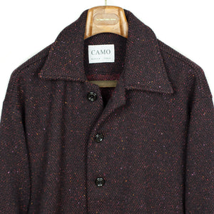 Exclusive Tisserand Air relaxed jacket in burgundy deadstock wool donegal