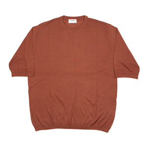 Zietto knit tee in copper Merino wool