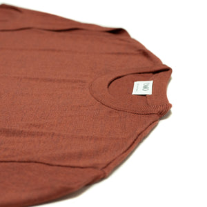 Zietto knit tee in copper Merino wool