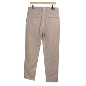 Comanche classic trousers in beige and brown stripe cotton