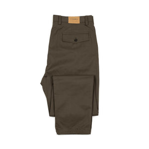 Comanche classic trousers in brown cotton twill (restock)