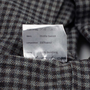 x Sartoria Carrara: field jacket in deadstock Lovat gunclub thistle tweed wool