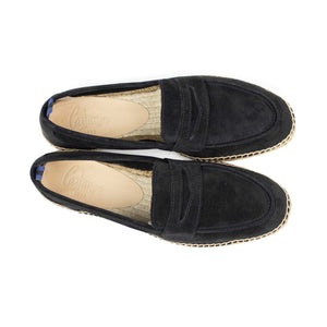 Nacho penny-loafer style espadrilles in black suede