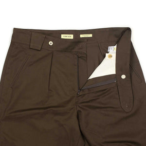 Hiking trousers in brown heavyweight cotton twill