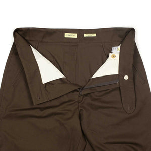 Hiking trousers in brown heavyweight cotton twill