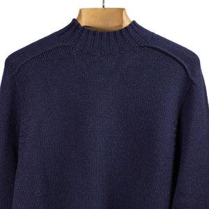 De Bonne Facture FW25 Countryside sweater in navy blue Italian